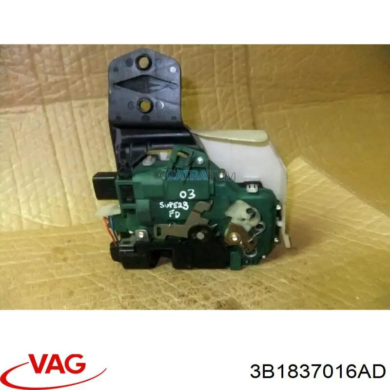 Cerradura de puerta delantera derecha 3B1837016AD VAG