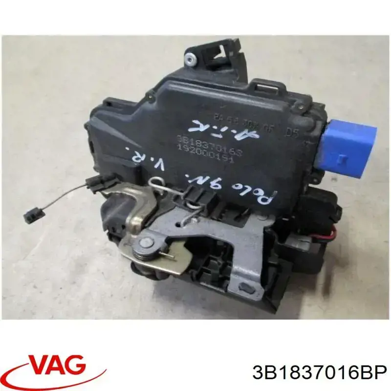 Cerradura de puerta delantera derecha 3B1837016BP VAG