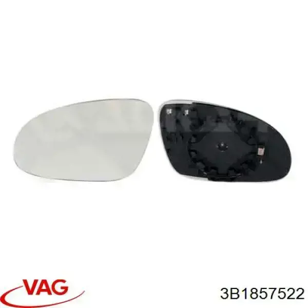 1U1857522S VAG cristal de espejo retrovisor exterior derecho