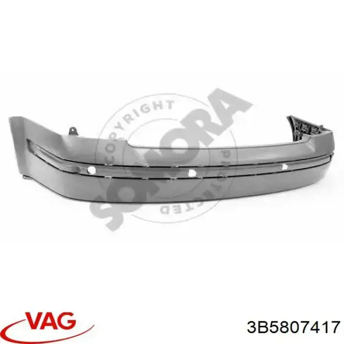 Parachoques trasero 3B5807417 VAG