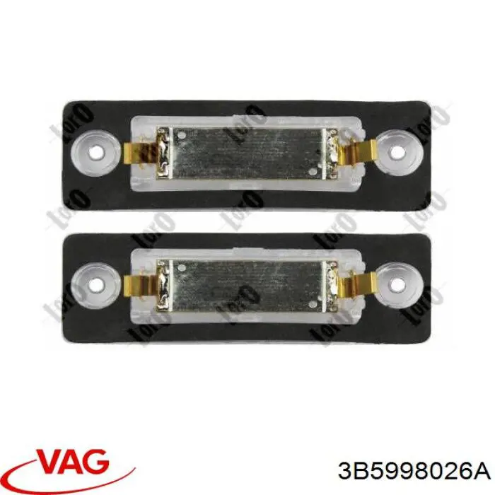 Luz matricula 3B5998026A VAG