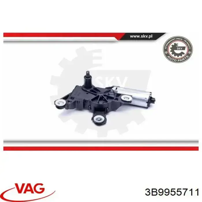 3B9955711 VAG Motor del limpiaparabrisas trasero