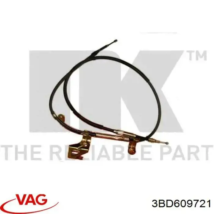 3BD609721 VAG cable de freno de mano trasero izquierdo