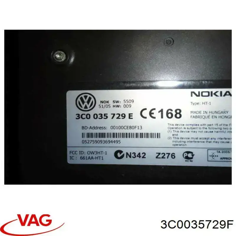 Unidad de control Bluetooth VAG 3C0035729F precio, desde 65,34 EUR
