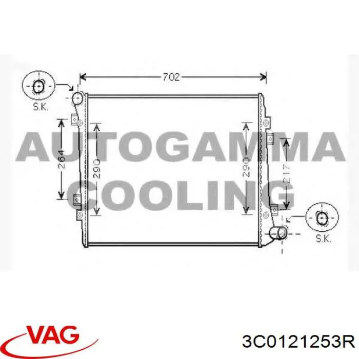 Comprar 3C0121253R VAG Radiador de auto
