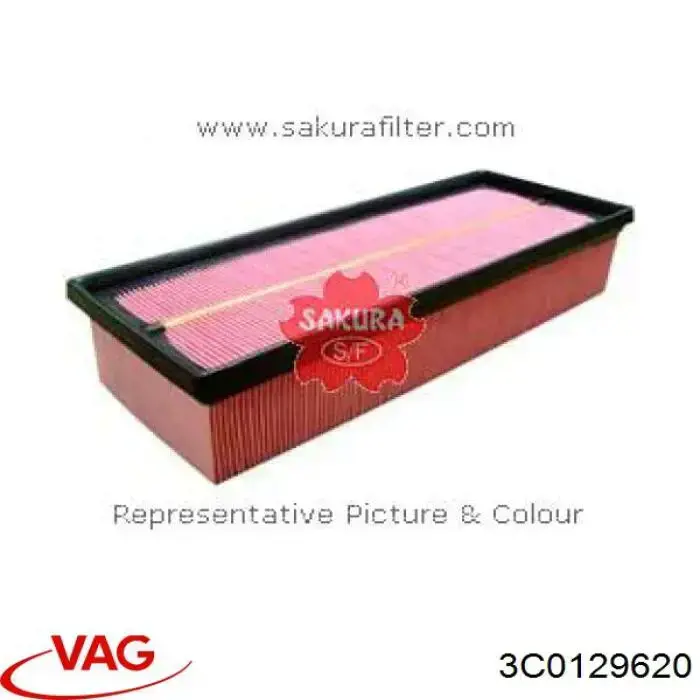 3C0129620 VAG Filtro de aire de motor