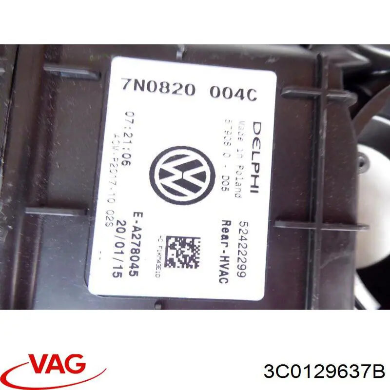 3C0129637B VAG Manguera de drenaje de la carcasa del filtro de aire