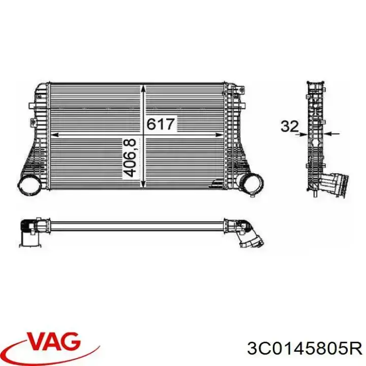 3C0145805R VAG intercooler