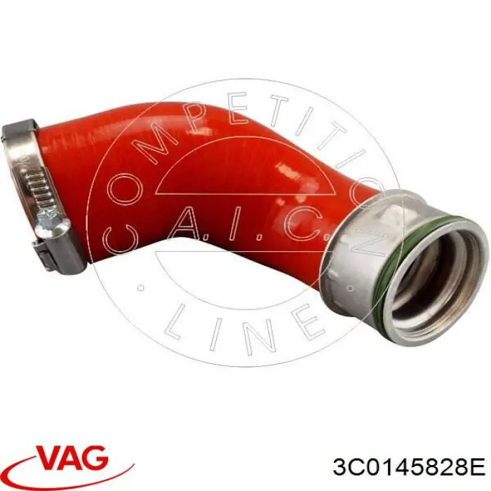 Tubo de salida de aire del turbocompresor VAG 3C0145828E