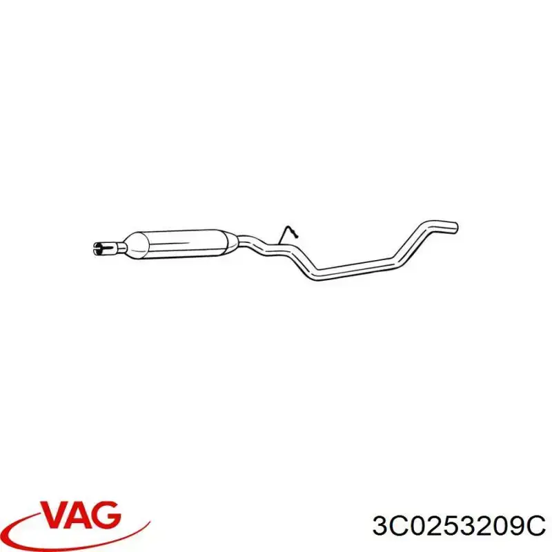 Silenciador, sección delantera VAG 3C0253209C precio, desde 73,33 EUR
