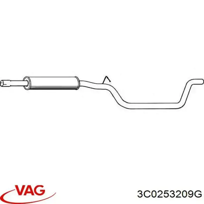 Comprar 3C0253209G VAG Silenciador delantero