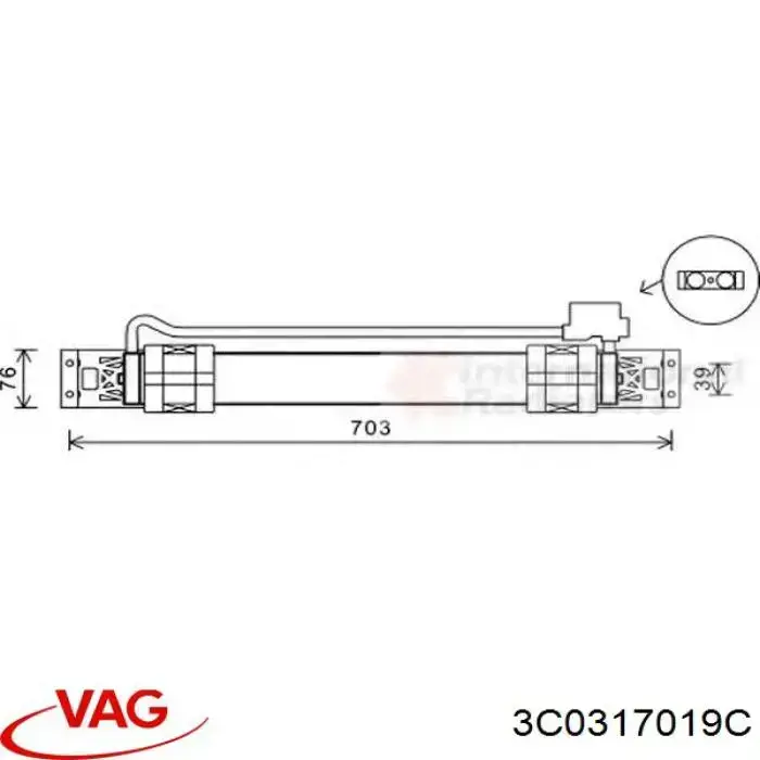 3C0317019C VAG radiador enfriador de la transmision/caja de cambios
