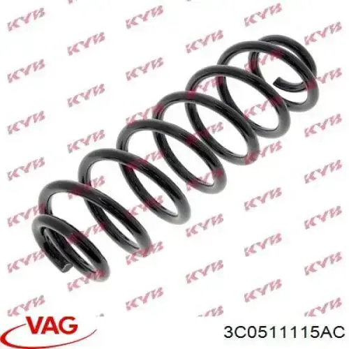 Comprar 3C0511115AC VAG Muelle de eje trasero