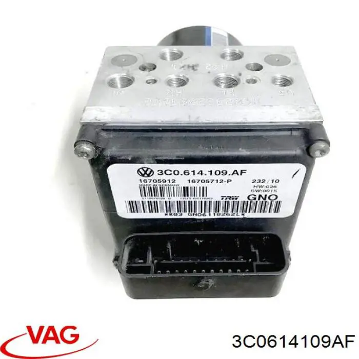 3C0614109AF VAG Unidad de control ABS hidráulico