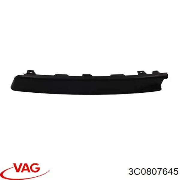 3C0807645 VAG Embellecedor izquierdo del parachoques delantero