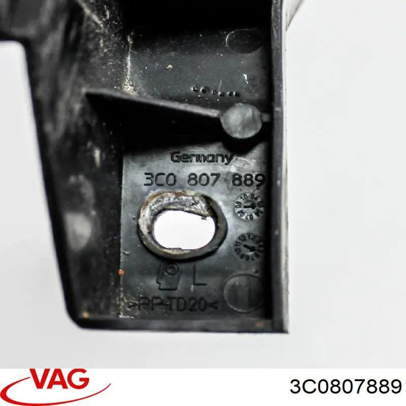 3C0807889 VAG Soporte exterior izquierdo del parachoques delantero