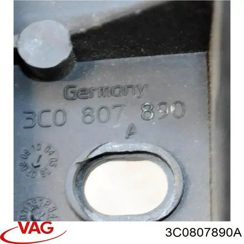 Soporte exterior derecho del parachoques delantero 3C0807890A VAG