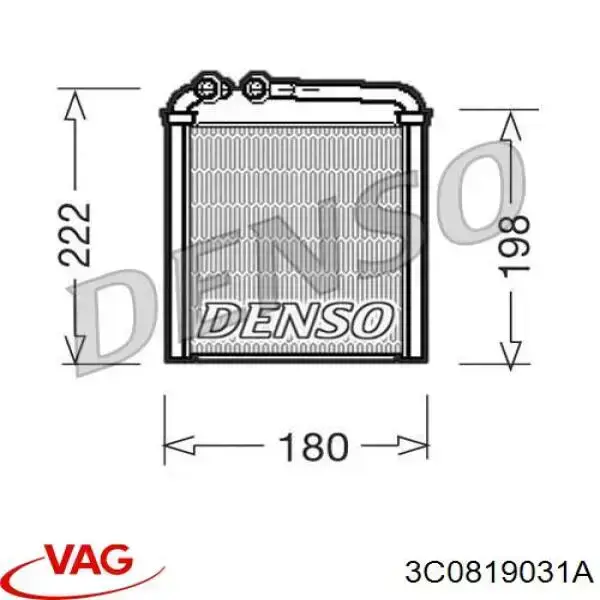 3C0819031A VAG Radiador interior