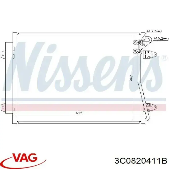 Comprar 3C0820411B VAG Condensador de aire acondicionado