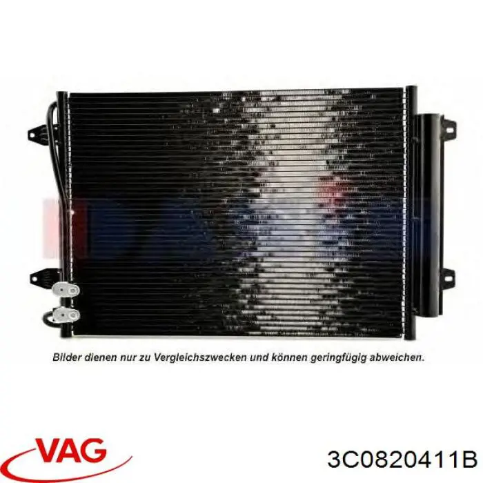 3C0820411B VAG Radiador de aire acondicionado