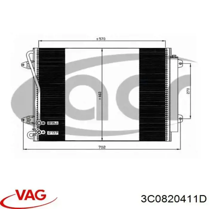 Aire acondicionado capacitor VAG 3C0820411D precio, desde 88,57 EUR