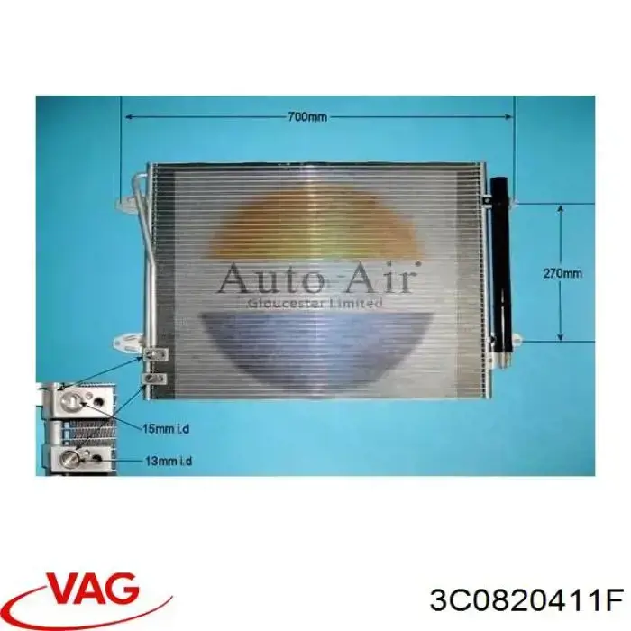 Comprar 3C0820411F VAG Condensador de aire acondicionado