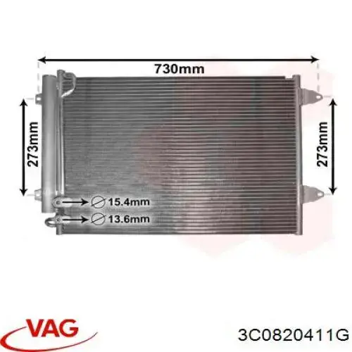 Aire acondicionado capacitor VAG 3C0820411G precio, desde 65,34 EUR