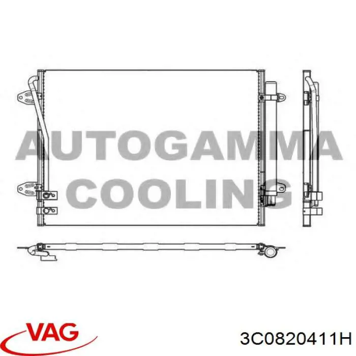 3C0820411H VAG condensador aire acondicionado
