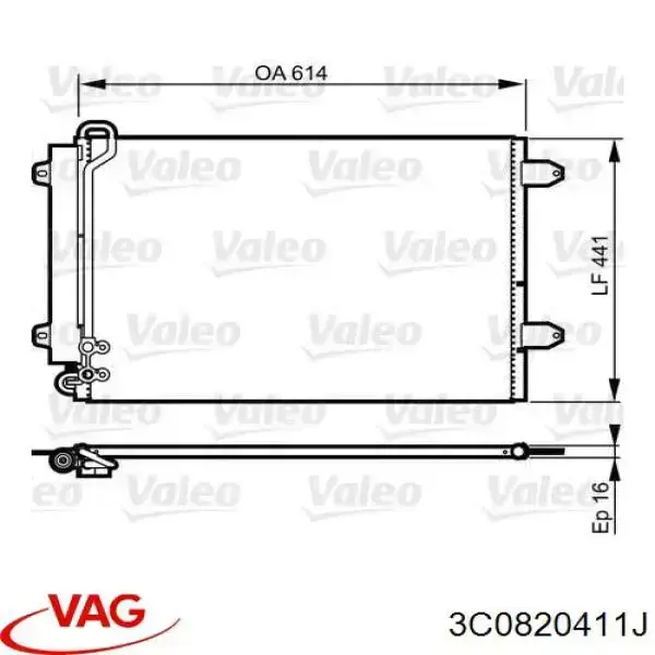 Aire acondicionado capacitor VAG 3C0820411J precio, desde 65,34 EUR