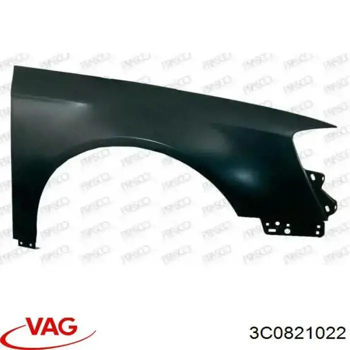 Aleta delantera derecha 3C0821022 VAG