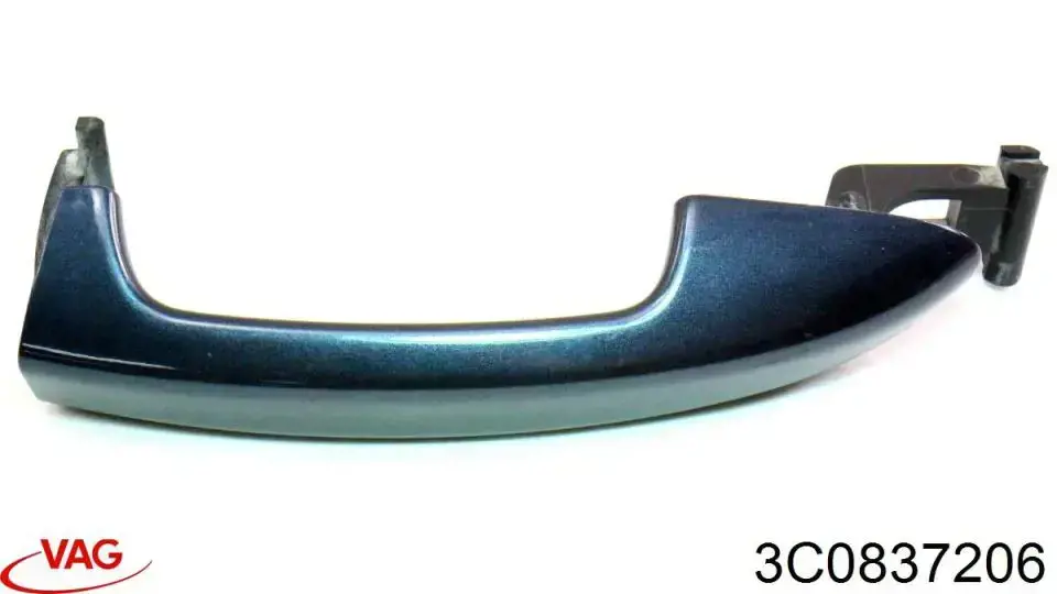 Manija exterior derecha delantera/trasera de puerta 3C0837206 VAG