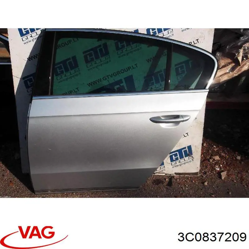 Soporte de manija exterior de puertas izquierdas 3C0837209 VAG