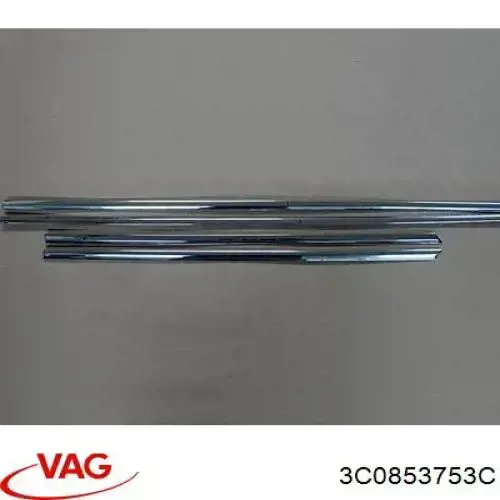 3C0853753C VAG moldura de puerta trasera izquierda superior