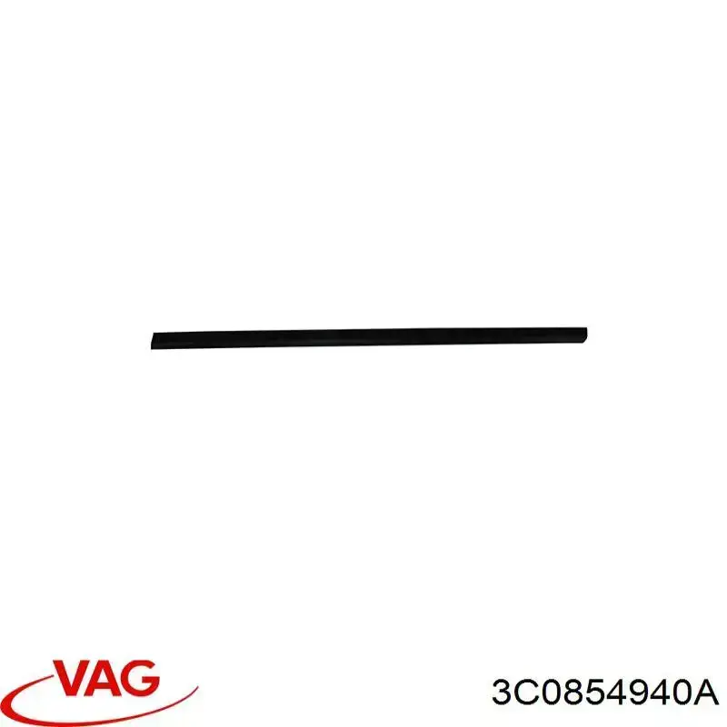 Moldura de la puerta delantera derecha VAG 3C0854940A