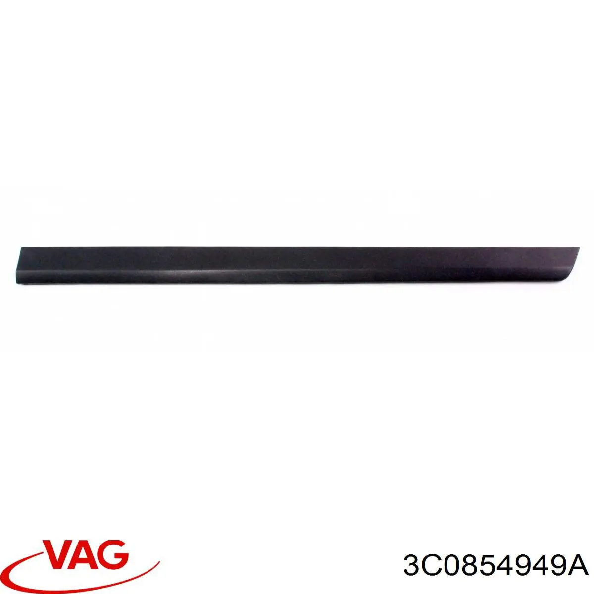 3C0854949A VAG moldura de puerta trasera izquierda