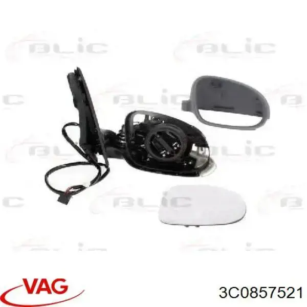 Cristal de espejo retrovisor exterior izquierdo VAG 3C0857521 precio, desde 22,21 EUR