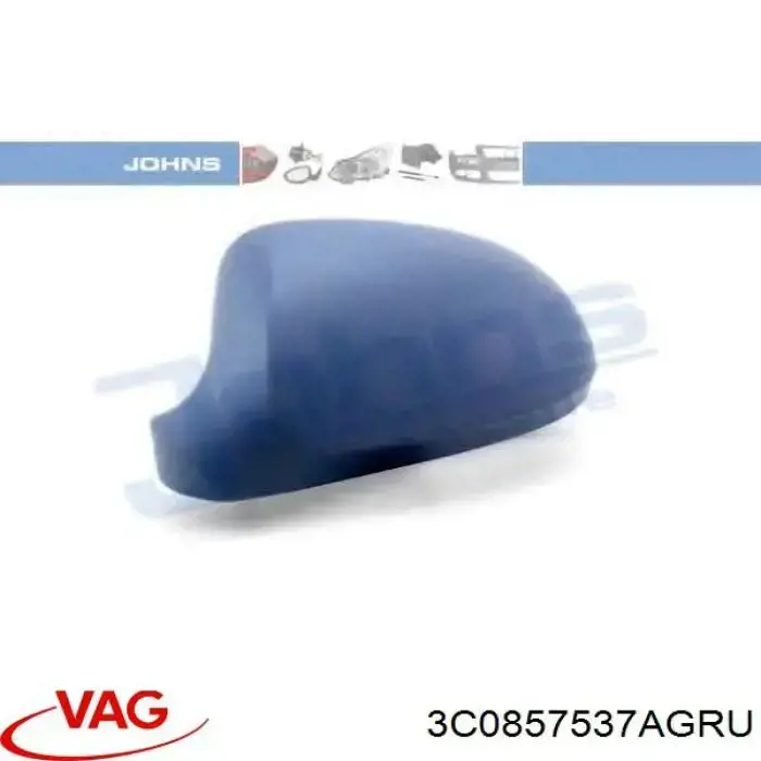 Cubierta De Espejo Retrovisor Izquierdo 3C0857537AGRU VAG