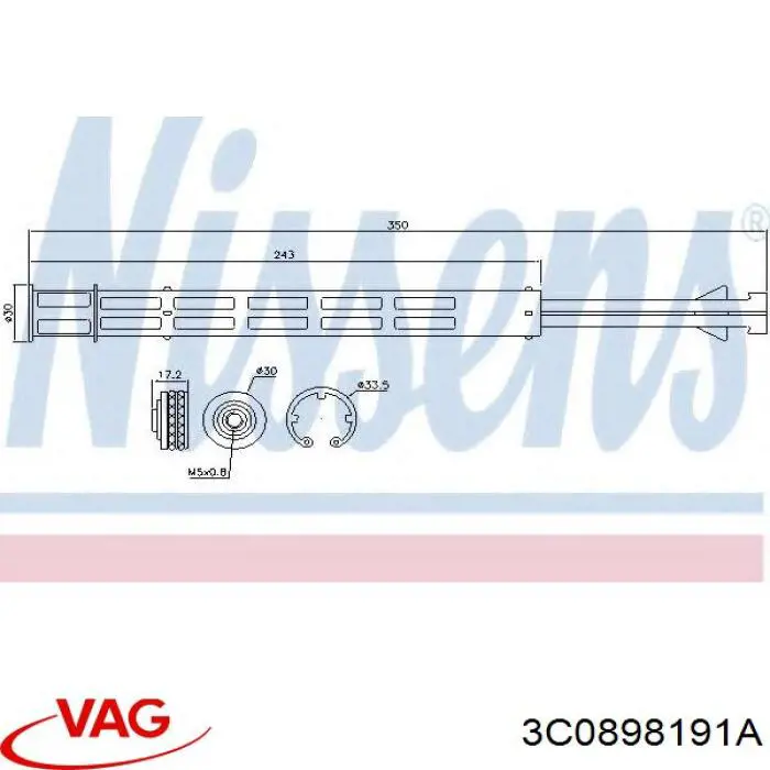 Comprar 3C0898191A VAG Filtro secador de aire acondicionado