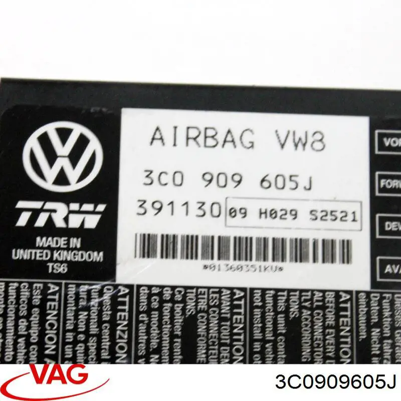 Procesador Del Modulo De Control De AIRBAG para Volkswagen Passat (B6, 3C5)