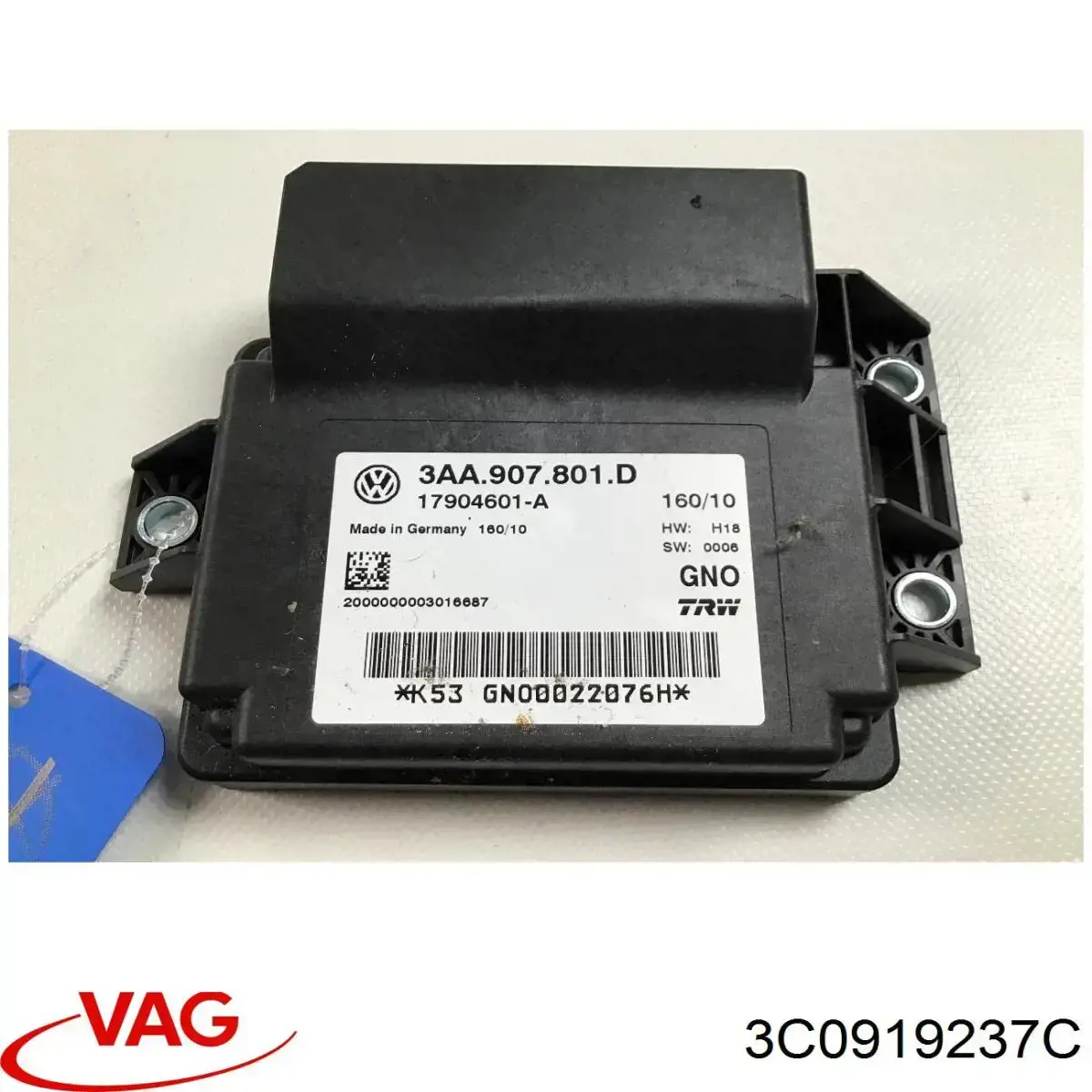 3C0919237C VAG Interruptor de desactivación del airbag del pasajero