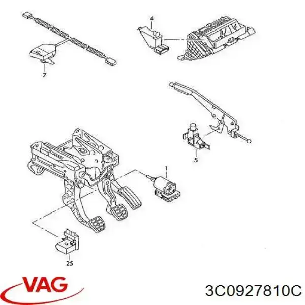 3C0927810C VAG sensor de efecto hall