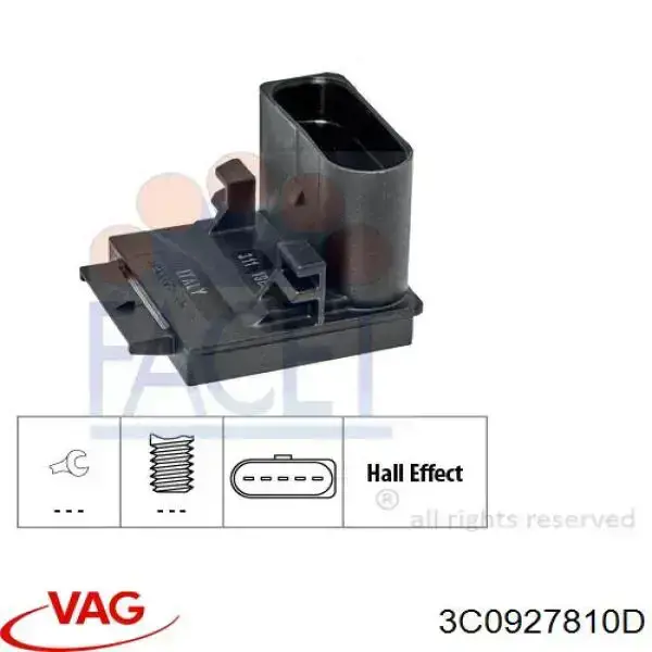 3C0927810D VAG sensor de efecto hall