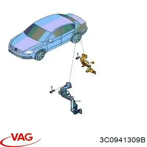Sensor de nivel de carrocería trasero izquierdo 3C0941309B VAG
