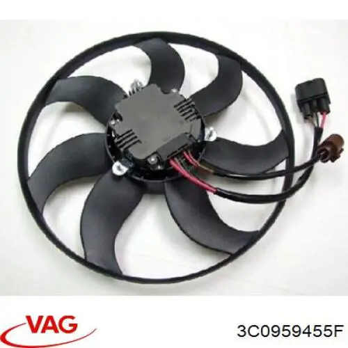 Comprar 3C0959455F VAG Ventilador eléctrico de refrigeración completo izquierdo (motor y hélice)