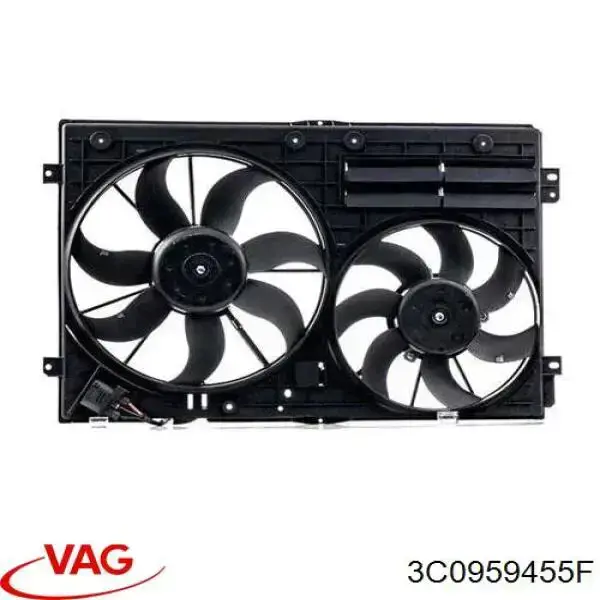 3C0959455F VAG ventilador (rodete +motor refrigeración del motor con electromotor, izquierdo)