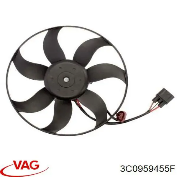 Ventilador eléctrico de refrigeración completo izquierdo (motor y hélice) VAG 3C0959455F precio, desde 87,12 EUR