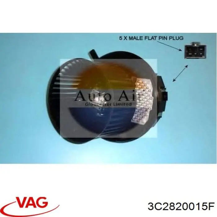 3C2820015F VAG motor eléctrico, ventilador habitáculo