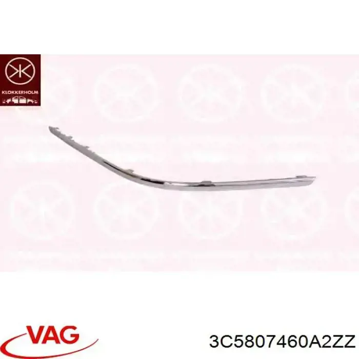 Moldura de parachoques trasero derecho VAG 3C5807460A2ZZ precio, desde 20,67 EUR