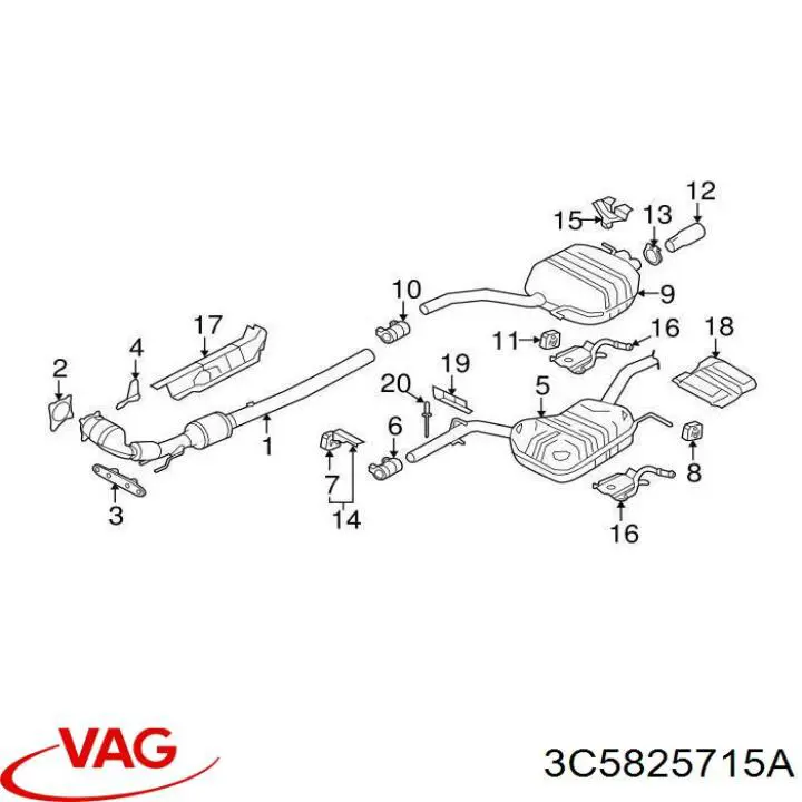  VAG 3C5825715A precio, desde 51,11 EUR