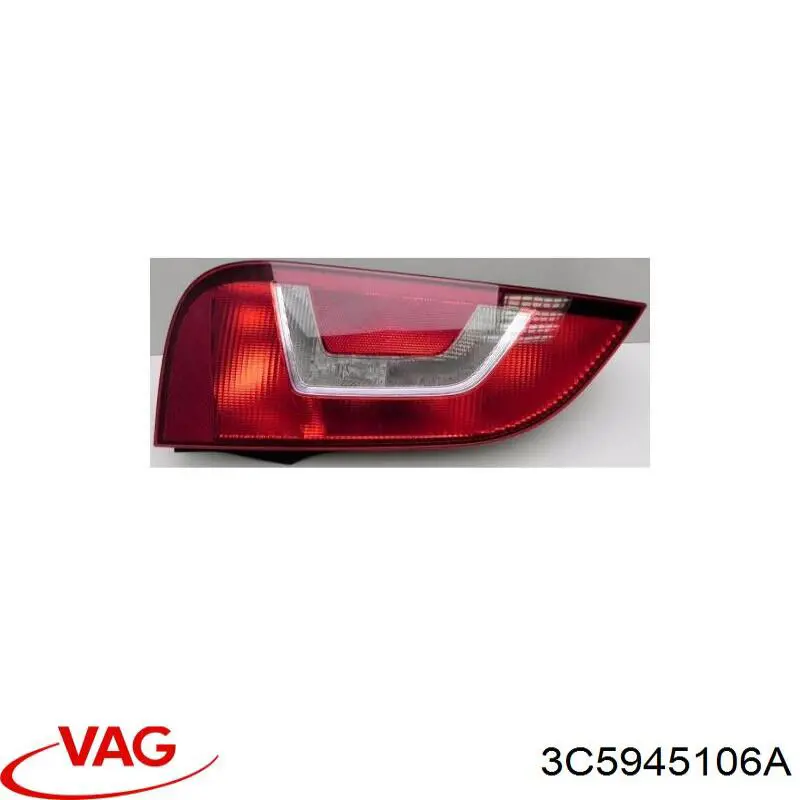 Comprar 3C5945106A VAG Reflector del parachoques trasero derecho